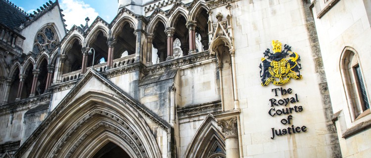 the exterior of the Royal Courts of Justice in London