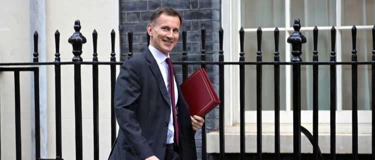 British chancellor of the Exchequer, Jeremy Hunt, arriving for a Cabinet meeting