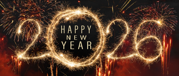 New Year 2026 in fireworks