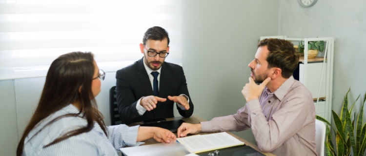 A lawyer mediating a divorce