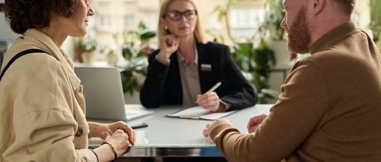 A couple with a lawyer